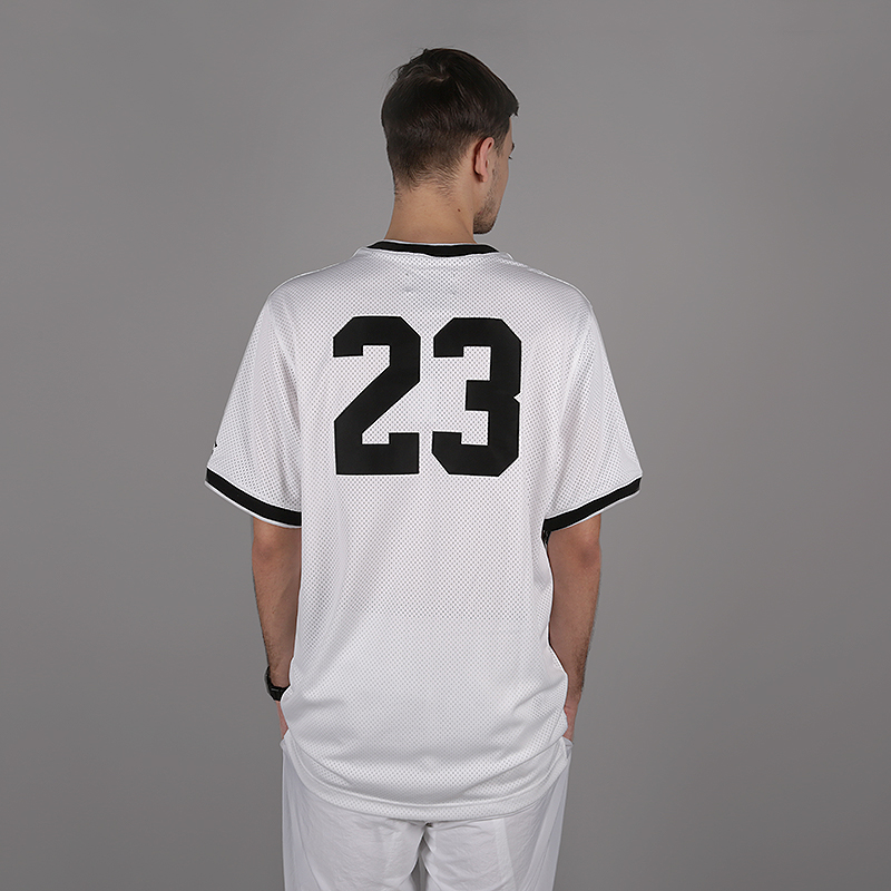 мужская белая футболка Jordan Jumpman Mesh Jersey AR0028-100 - цена, описание, фото 4